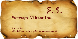 Parragh Viktorina névjegykártya